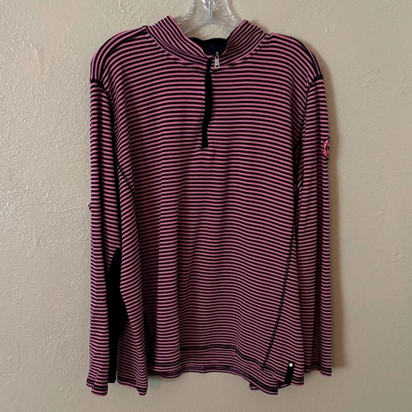 Ralph Lauren Tops - Lauren Ralph Lauren Active Women’s Quarter Zip Pullover, 3X, Pink/Black